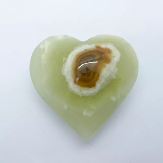 Green Onyx Crystal Heart $90