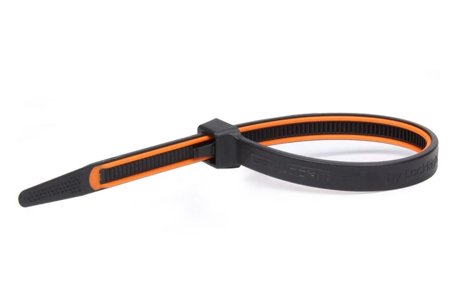 Grip Lock Ties GripLockTies 12 in OAL Orange Rubber 15pk GLT2912BKOGHB15