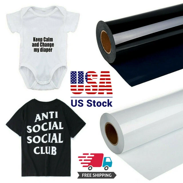 HEAT TRANSFER VINYL Roll Iron on Heat Press HTV Tshirt 12"x 10FT for