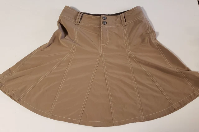 Athleta Skirt Womens Size 0 Khaki Golf Golfer Tennis Mini Activewear Drawstring