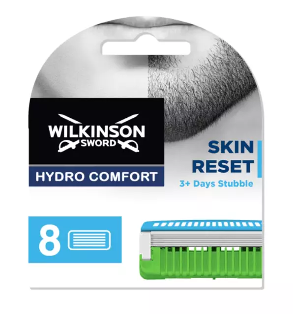 WILKINSON Sword Pack 8 Lames Hydro Comfort SKIN RESET Lot Recharge Rasoir NEUF