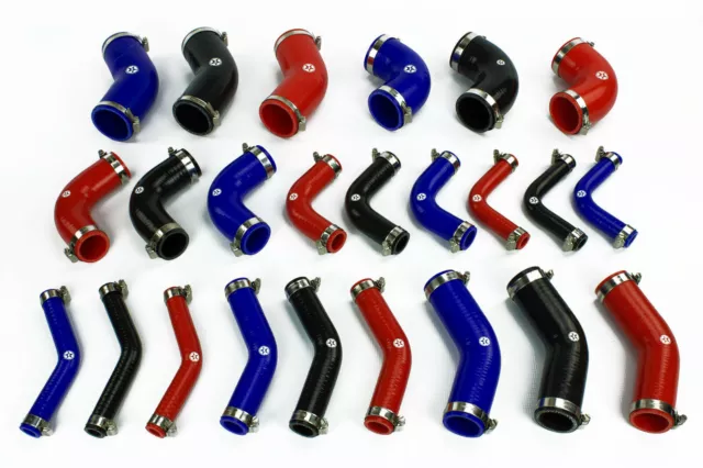 Stoney Racing 45/90 Degree Silicone Elbow Hose + SS Clamps Pipe Bend Turbo Boost