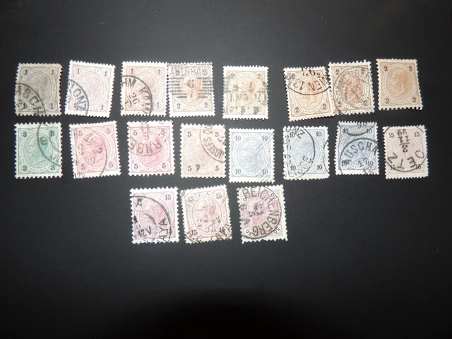 Briefmarken „19x Österreich Kaiserreich teilw. Falz wie abgebildet (1)“