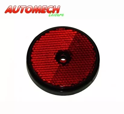 Radex Quality Red Round reflectors As Used On Many Caravans/Motorhomes (PAIR)