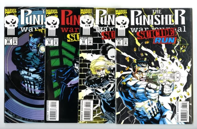 Punisher War Journal (1988) #61,62,63,64 Avg Nm Marvel Comics