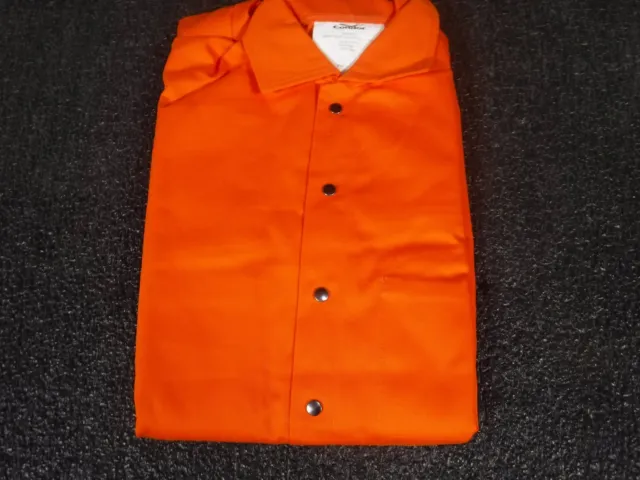 Flame Resistant Coverall, Orange, Cotton, S, 5WYR4(P)