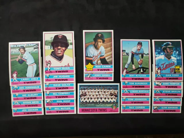 ⚾1976 Topps Minnesota Twins Team Set/Lot (24 Cards)⚾Excellent to Mint⚾