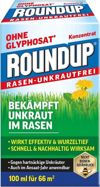 Désherbant Roundup herbicide pelouse jardin mauvaise herbe gazon racine