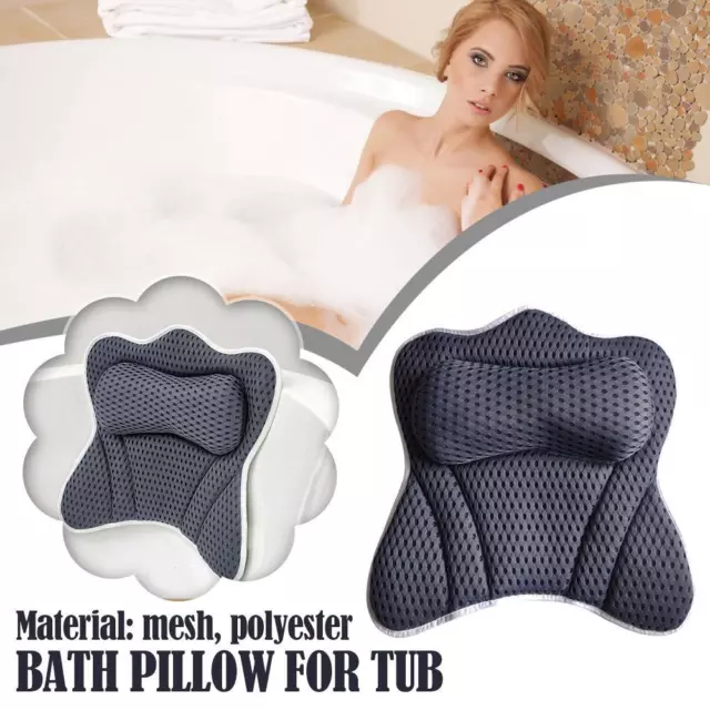Almohada de baño ergonómica ultra gruesa almohada de spa con soporte para el cuello y el hombro y la espalda