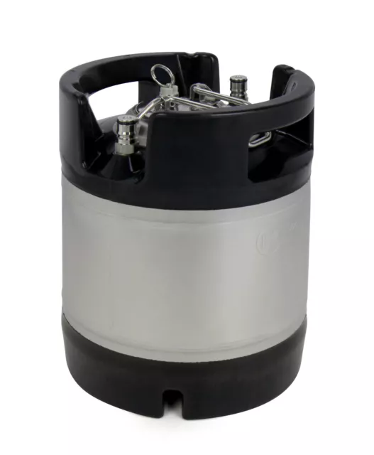 New Kegco 1.75 Gallon Home Brew Ball Lock Keg with Rubber Handle 3