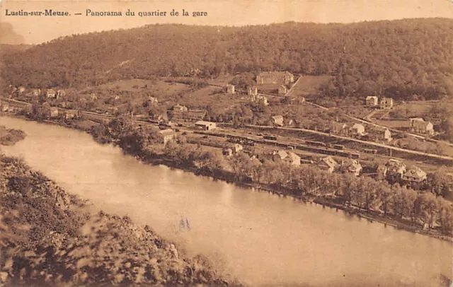 Belgique - LUSTIN SUR MEUSE (Namur) Panorama du quartier de la gare