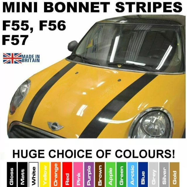 MINI COOPER S R56 8 Piece Vinyl Stripes Bonnet Kit Pre-cut to Size and Shape  UK £14.99 - PicClick UK