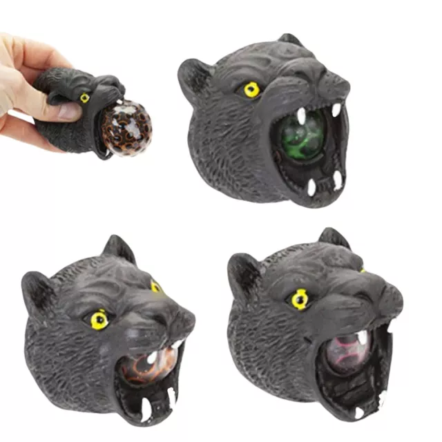 Panther Head Squishy Neon Gel Beads Stress Relievers Kids Party Toy Fillers P294