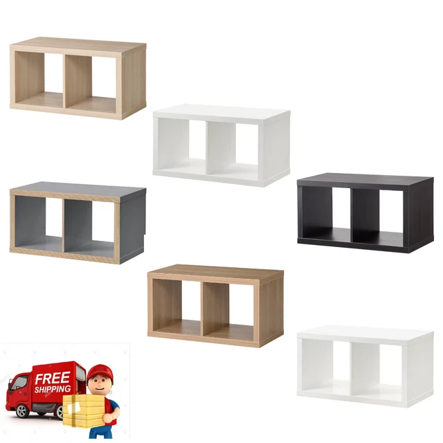 IKEA KALLAX 2 Shelf Display Shelving Unit Wall Bookcase & Drawer Rack