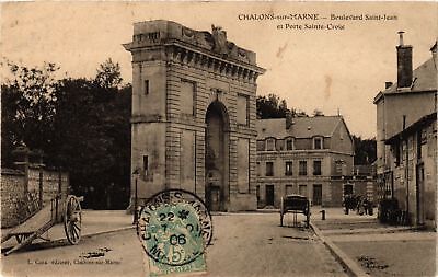 CPA chalons-sur-marne-boulevard st-jean et porte ste-Croix (742007)
