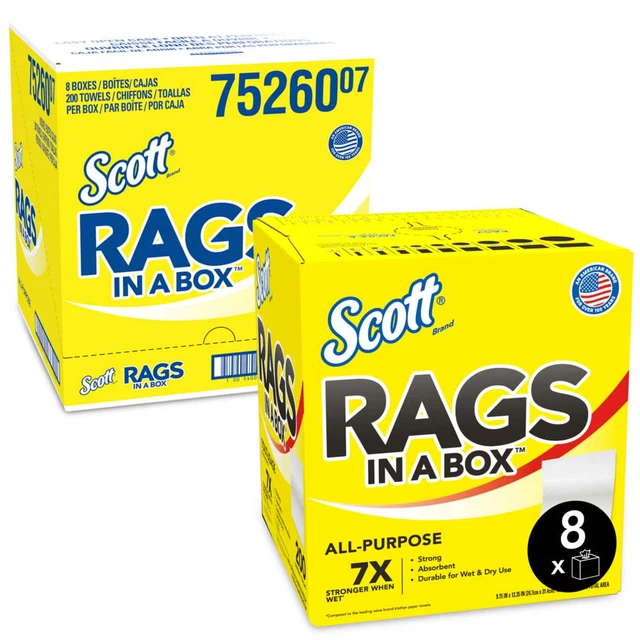 Kimbery Clark/ Scott Paper SCOTT RAGS IN A BOX 75260