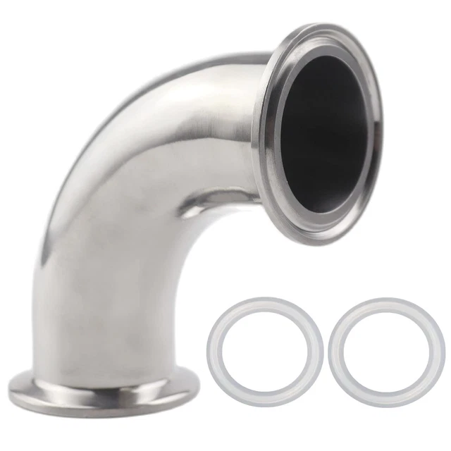 1-1/2" pipe OD Sanitary Tri Clamp Ferrule OD 1.5 Inch 90 Degree Elbow pipe Fitt