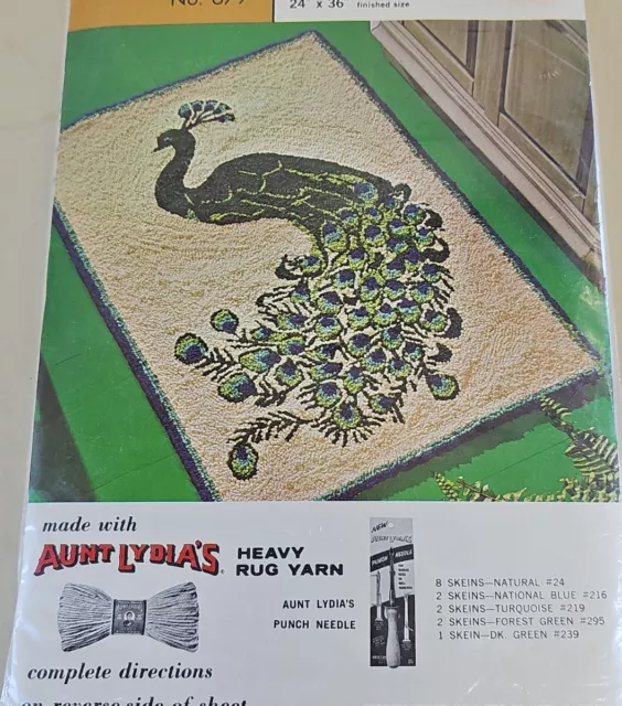 Kit de aguja perforadora de lona modelo de lona tía Lydia de colección 679 24"" x 36"" nuevo en paquete