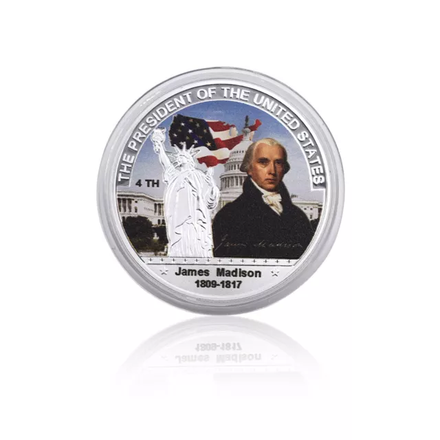 James Madlson American 4th President Coin Silver Plated Challenge Coin