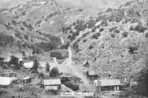 Aerial View Mono County Masonic California CA Reprint Postcard