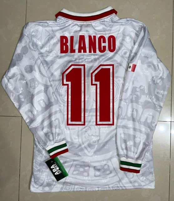 ウェア 1998 Mexico Blanco #11  ABA Sport New ABA SPORT Mexico 1998 BLANCO #11 Jersey MEDIUM RETRO