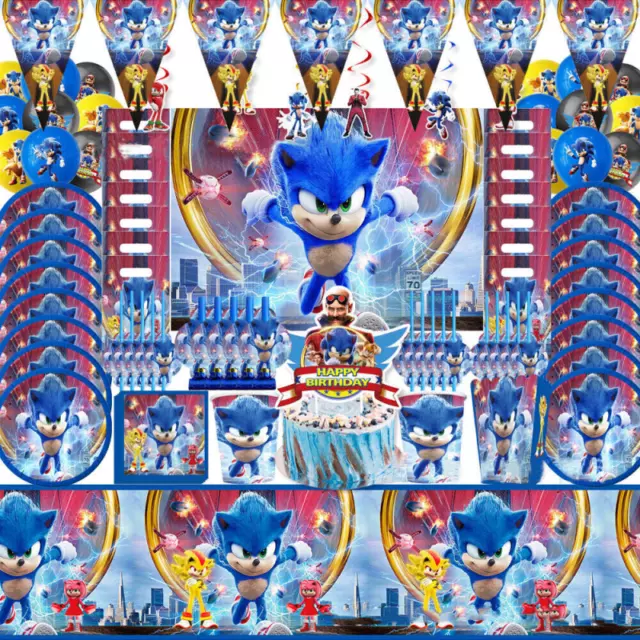 New sonic the hedgehog birthday banner sonic balloon party set sonic