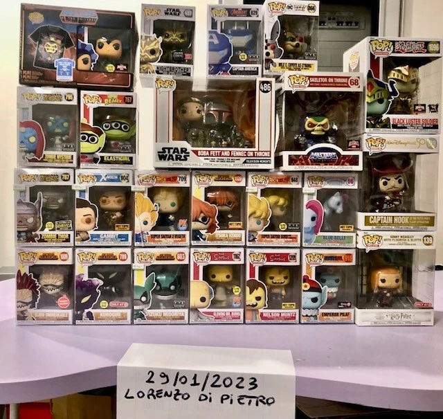 Funko Pop Lotto Lot 23 Pezzi Dragoball Disney Godzilla Simpsons Star Wars