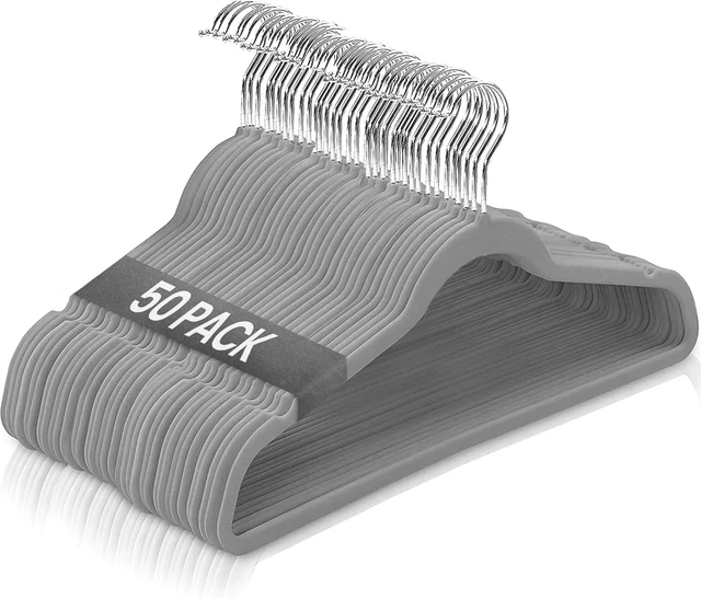 10 Grucce In Velluto Antiscivolo - Con Gancio Per Cravatte - Salvaspazio Per Armadio - Foto 3