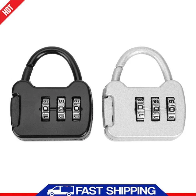 3 Digit Combination Password Lock Portable Zinc Alloy Carrying Case Lock Padlock