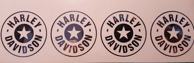 Harley Davidson 4 retro logo helmet sticker in various colors 5 × 5 cm. ! 4...