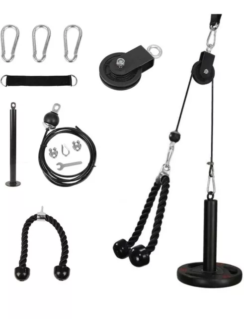 7 PCS FITNESS DIY Pulley Cable Machine Set Biceps Triceps Arm Strength  Training £28.56 - PicClick UK