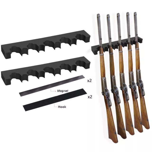 2Pack Foam Gun Rack with Magnetic&Hook Strip Gun Storage Gun Holder Hanger Rest