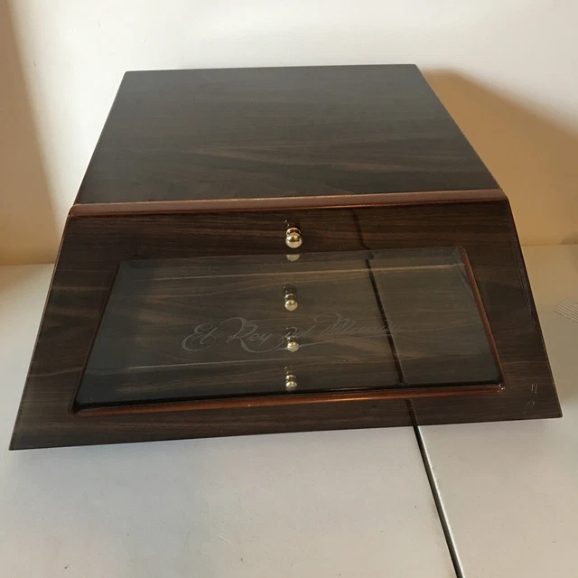 El Rey Del Mundo Cigar Box Humidor Wooden Multiple Drawers Drawer Brown Pyramid