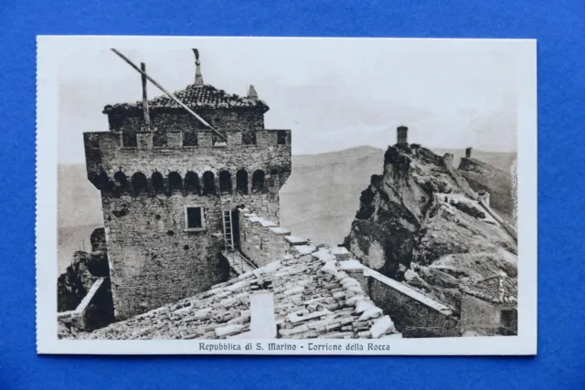 Cartolina Repubblica di S. Marino - Torrione della Rocca - 1930 ca.