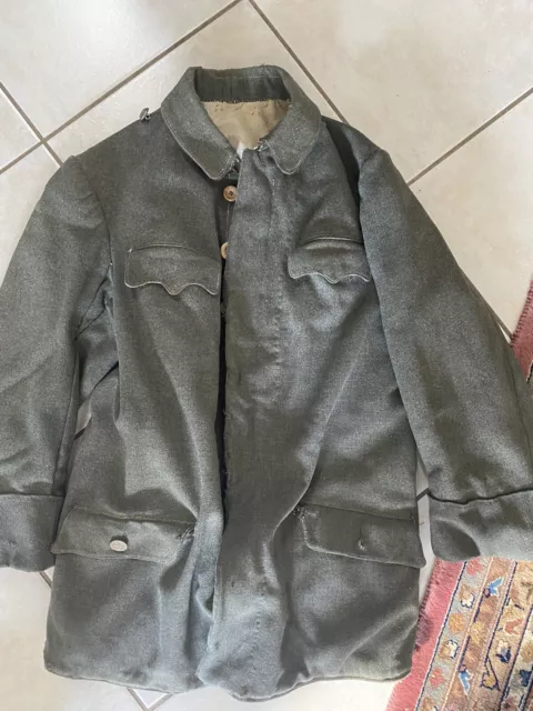 Bluse Modell 1915 ORIGINAL KAMMER abgeändert auf viertaschenrock für Offizier