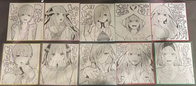 The Quintessential Quintuplets shikishi 5 full set 5 gotobun no hanayome  anime