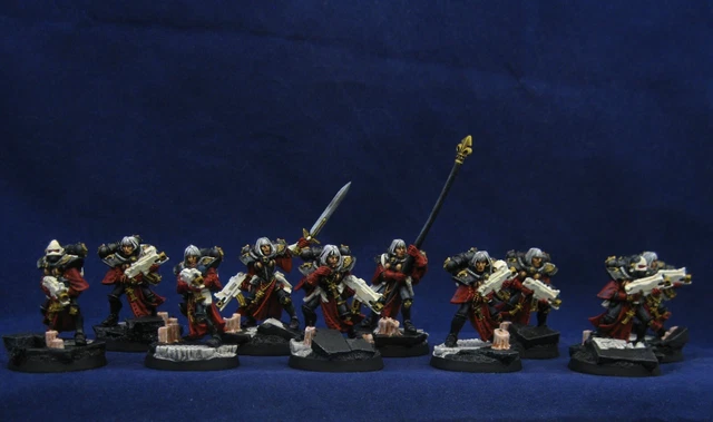 Painted Sisters of Battle Lot of 10, Games Workshop, Warhammer 40K, GW OOP Metal