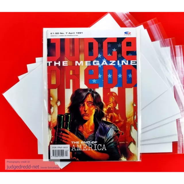 Judge Dredd Megazine UK 2000AD Comic Bags and Boards Size7 Fits A4 Magazine x 25