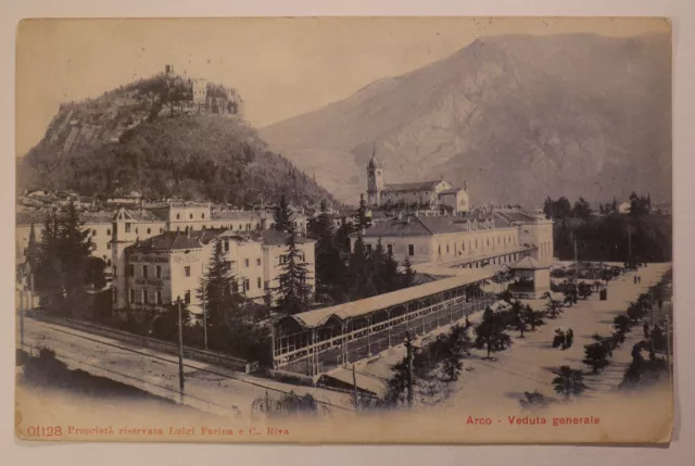 Cartolina Arco Veduta Generale Trento Postcard Viaggiata