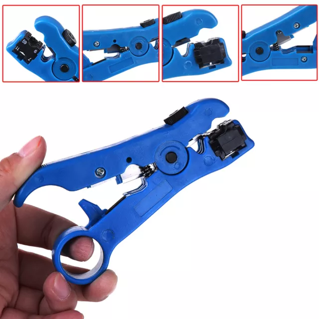 Coaxial Cable Wire Cutter Stripping Tool CAT 5 RG 59/6 RG 7/11 Stripper ToFM