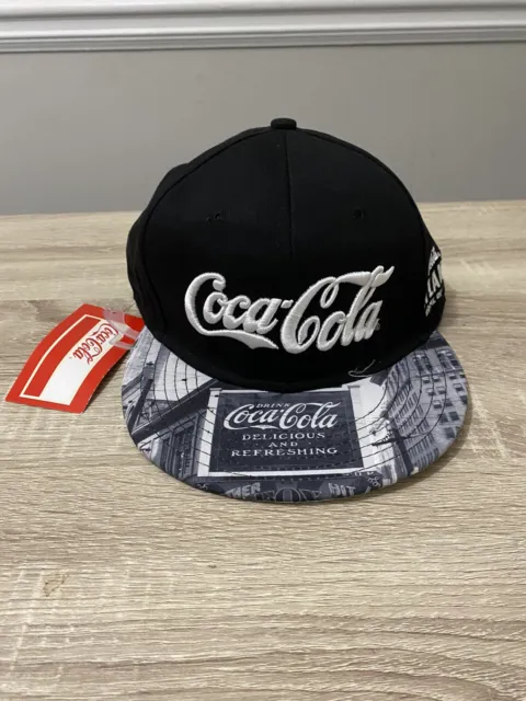 Coca-Cola Hat 2016  company Black Adjustable Snap Back Skyline ￼￼NWT Rare