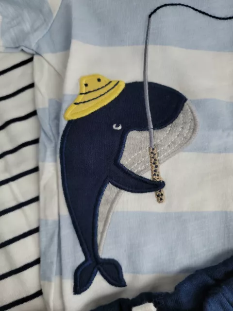 Carters Baby Boy 3 Piece Whale Fishing Short Set, 12 months. New