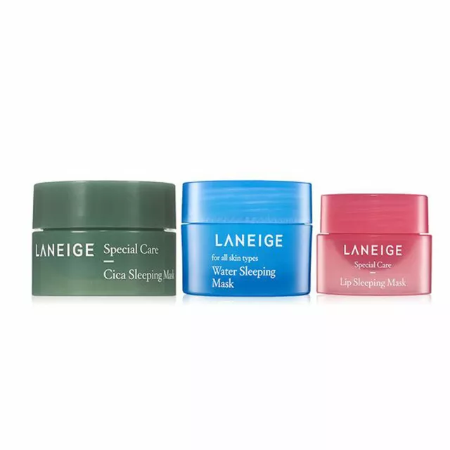 LANEIGE New Sleeping Care Good Night Kit (3 Stück) Wasser, Cica, Lippen Schlafmaske 2