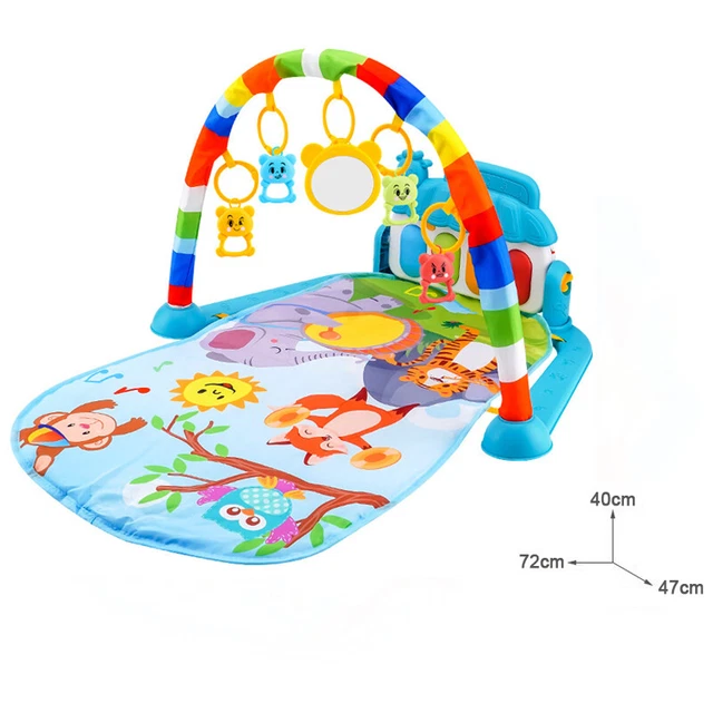 Musical Baby Activity Gym Rack Play Mat Kid Rug Puzzle Mat Carpet Piano Keyboard