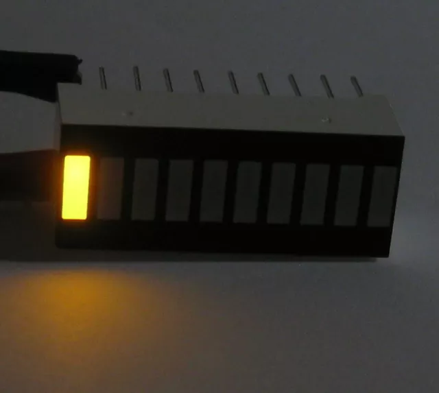 10 Segment Yellow LED Bargraph Display Module - 2.5 V - 20 Pins - 5 x 1.8 mm