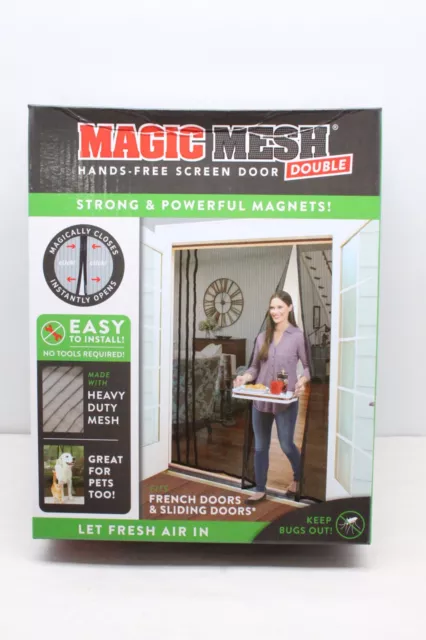 Magic Mesh Magne Double Hands Free Magnetic Screen Fits French & Sliding Doors