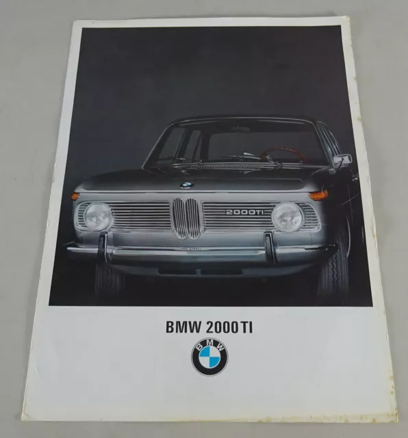 Prospekt / Broschüre BMW 2000 TI neue Klasse Stand 08/1967