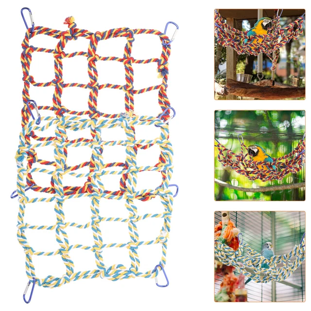 1 Set farbenfrohe gewebte Kletternetz Hamster Hängemattennetz -