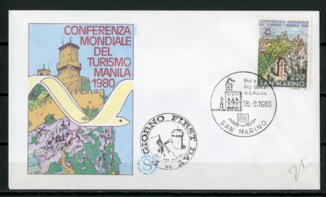 San Marino 1980 - Fdc Filagrano - Conferenza Mondiale Turismo Manila