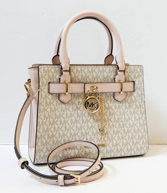 Michael Kors Hamilton Small Satchel Shoulder Crossbody Bag Mk Powder Blush Multi